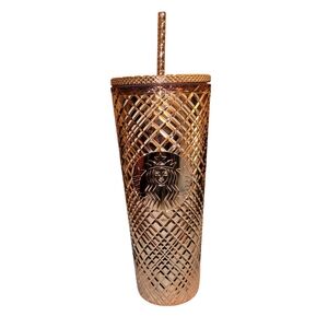 Starbucks Gold Tumbler with Straw